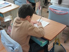 写真:2年生　席書会の様子1