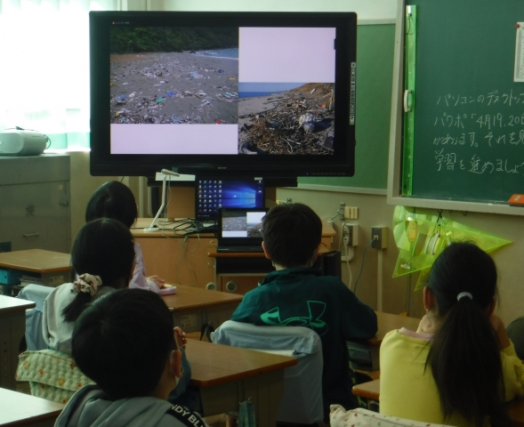 写真:全校朝会(ZOOM)4