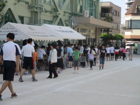 写真:運動会前日準備