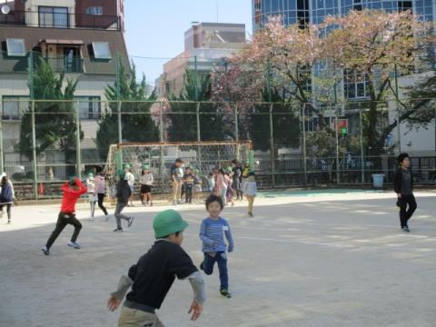 写真:縦割り班遊び