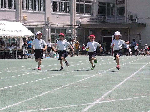 写真:運動会　かけっこ