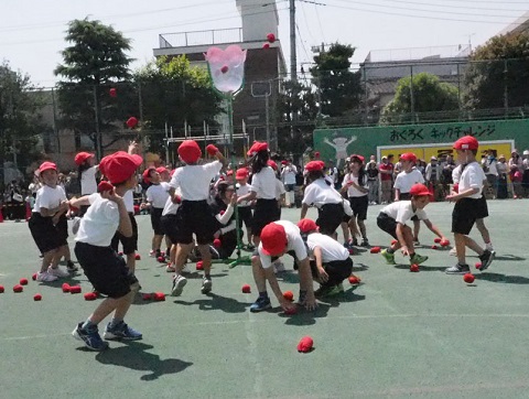 写真:運動会　団体競技(玉入れ)2