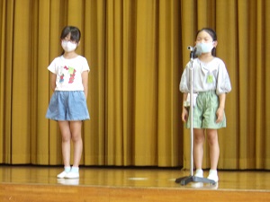 写真:終業式　児童代表の言葉2