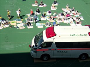 写真:消防写生会の様子3