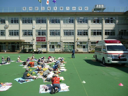 写真:消防写生会の様子1