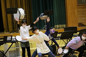 写真:音楽会紹介集会での様子1