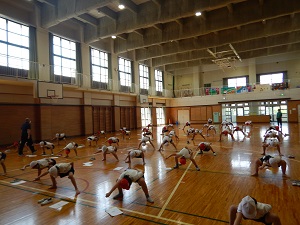 写真:ソーラン節の練習1