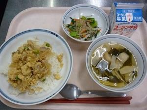 写真:4月20日の給食