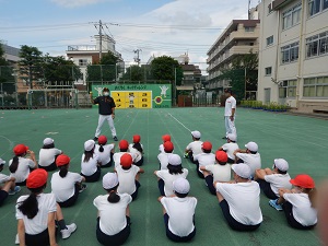 写真:ジャイアンツ野球教室の様子1