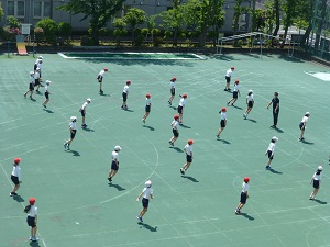 写真:陸上教室の様子1