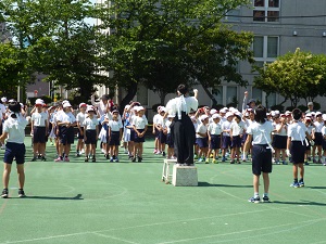 写真:応援練習1