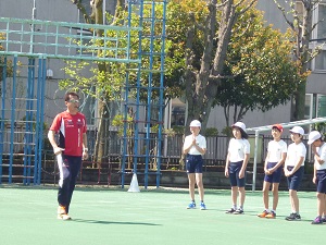 写真:陸上教室の様子1