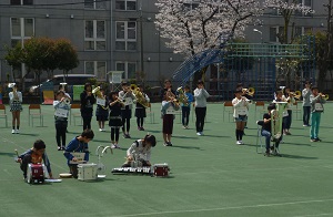 写真:金管バンド練習