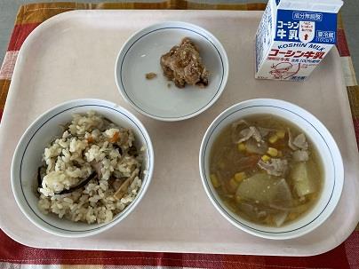 写真:1月22日の給食献立