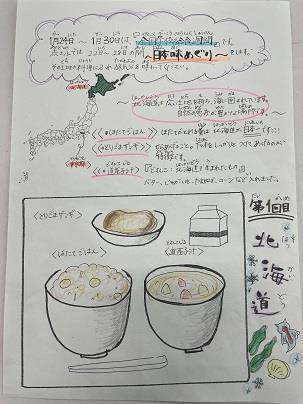 写真:1月22日の給食メモ