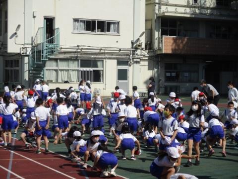 写真:体育朝会