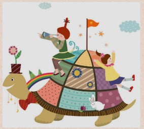 イラスト:eライブラリログイン画面の亀