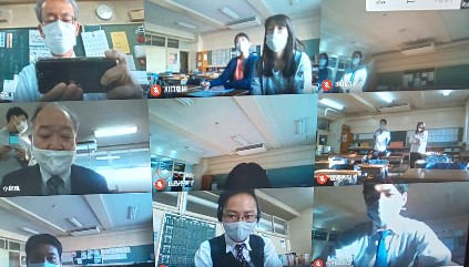 画面:校内テレビ会議システム