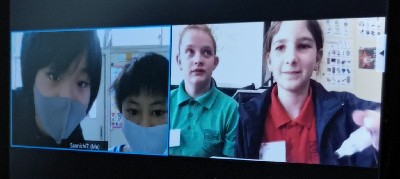 写真:オーストラリアの小学校とオンラインで交流3