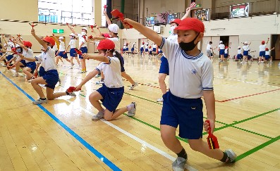 写真:三日よさこい鳴子おどり練習1