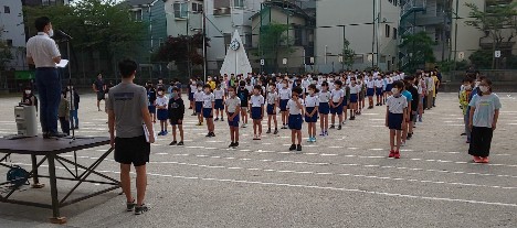 写真:運動会閉会式練習