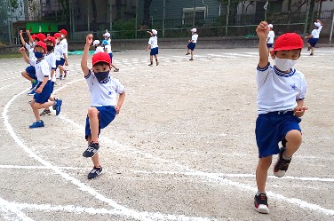 写真:1年生運動会表現練習1