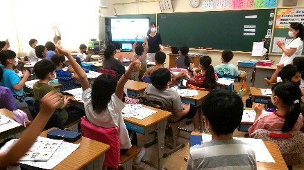 写真:5年生　英語の授業1