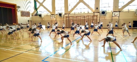 写真:「三日ソーラン」の練習