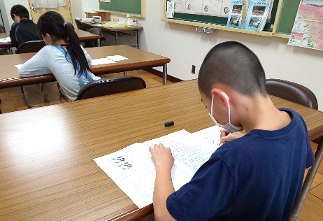 写真:検定を受ける様子