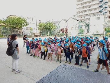 写真:帰校式の様子