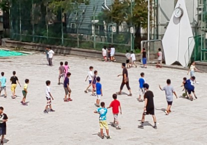 写真:休み時間の様子(9月9日)