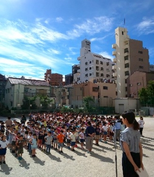 写真:6月17日の朝会の様子1