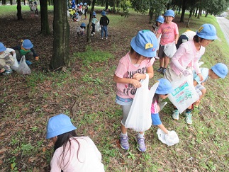 写真:どんぐり拾い2