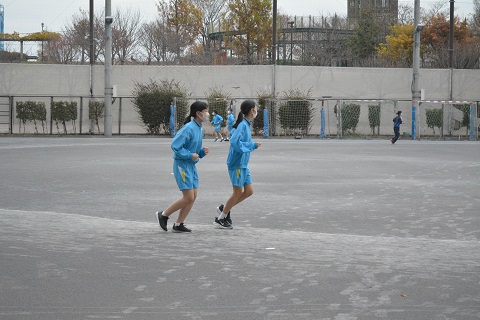 写真:女子体育　持久走6