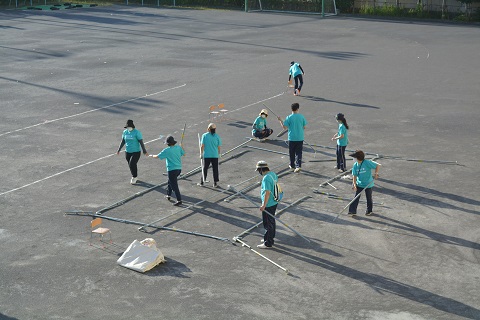 写真:汐入こども園運動会準備2