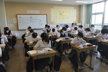 写真:1年　定期考査前日3