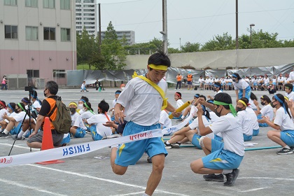 写真:運動会100