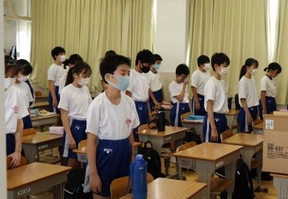 写真:広島「原爆の日」黙祷