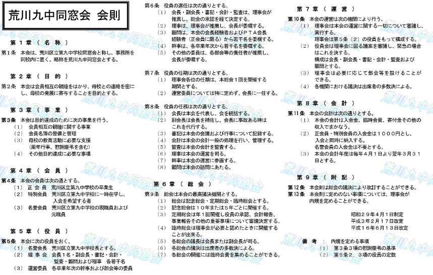 紙面:同窓会会則