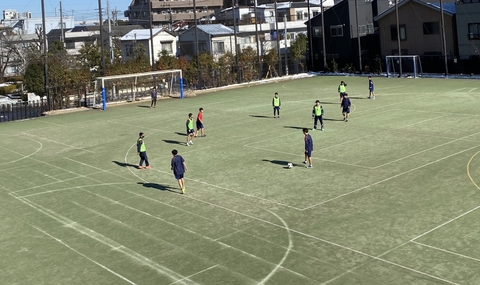 写真:サッカー部の練習風景