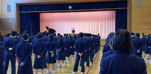 写真:2学期終業式