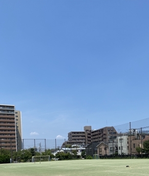 写真:夏の空と校庭