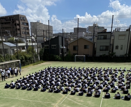 写真:避難訓練