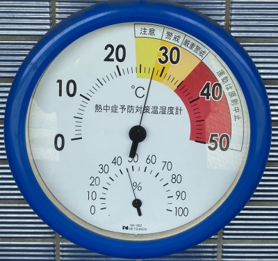 写真:熱中症予防対策温湿度計