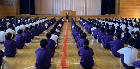 写真:6月15日の全校朝礼1