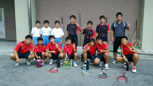 写真:平成27年度荒川区中学校ソフトテニス夏季大会(男子団体戦)
