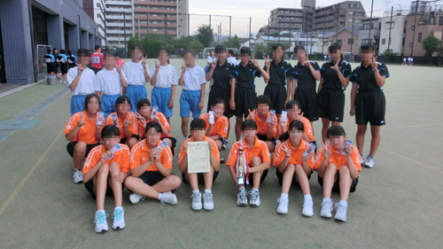 写真:平成27年度荒川区中学校ソフトテニス夏季大会(女子団体戦)