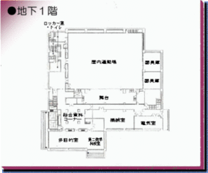 イラスト:校舎の案内図　地下1階