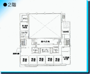 イラスト:校舎の案内図　2階