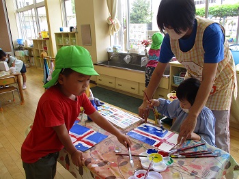 写真:＜年長組＞運動会の取り組み2